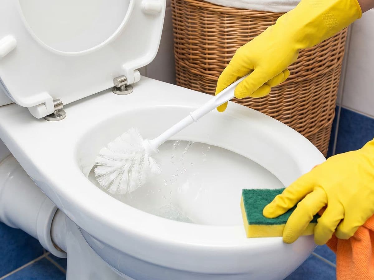 Inodoro y químicos de limpieza: combinar desinfectantes en el baño puede liberar vapores nocivos